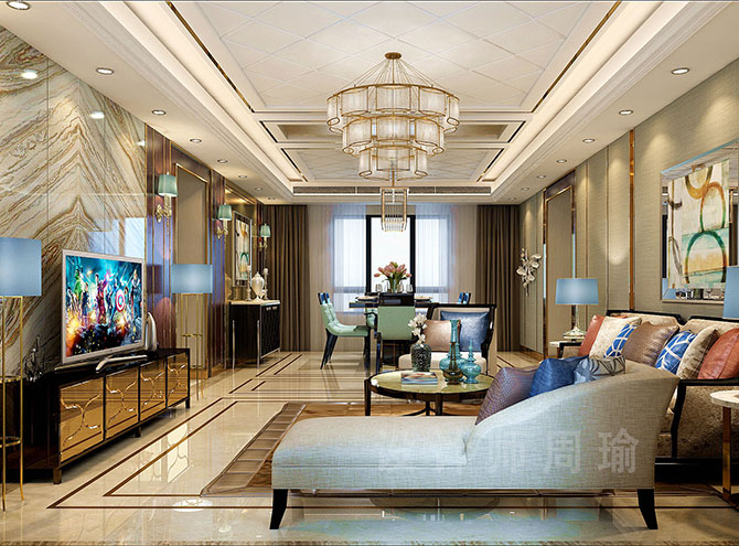 肏B潮喷视频世纪江尚三室两厅168平装修设计效果欣赏